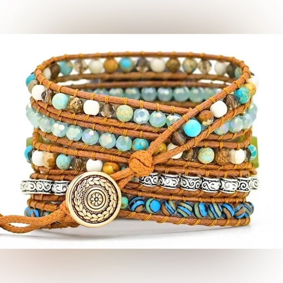 NEW Natural Ocean Multi-Wrap Samsung Watch Band - Picture 2 of 2